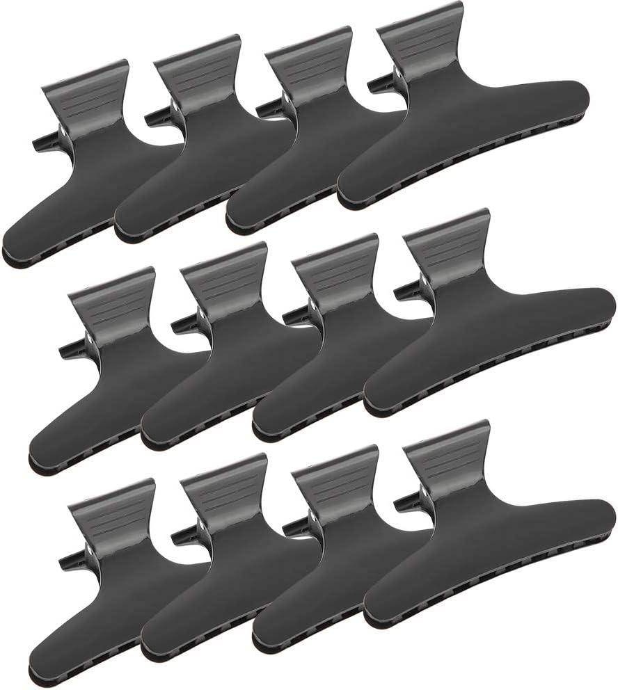 12 Pcs/Set Hairdressing Clips, Black Butterfly, the Hair Clip Hair Section Claw Clips Hairdressing Tool image number 5
