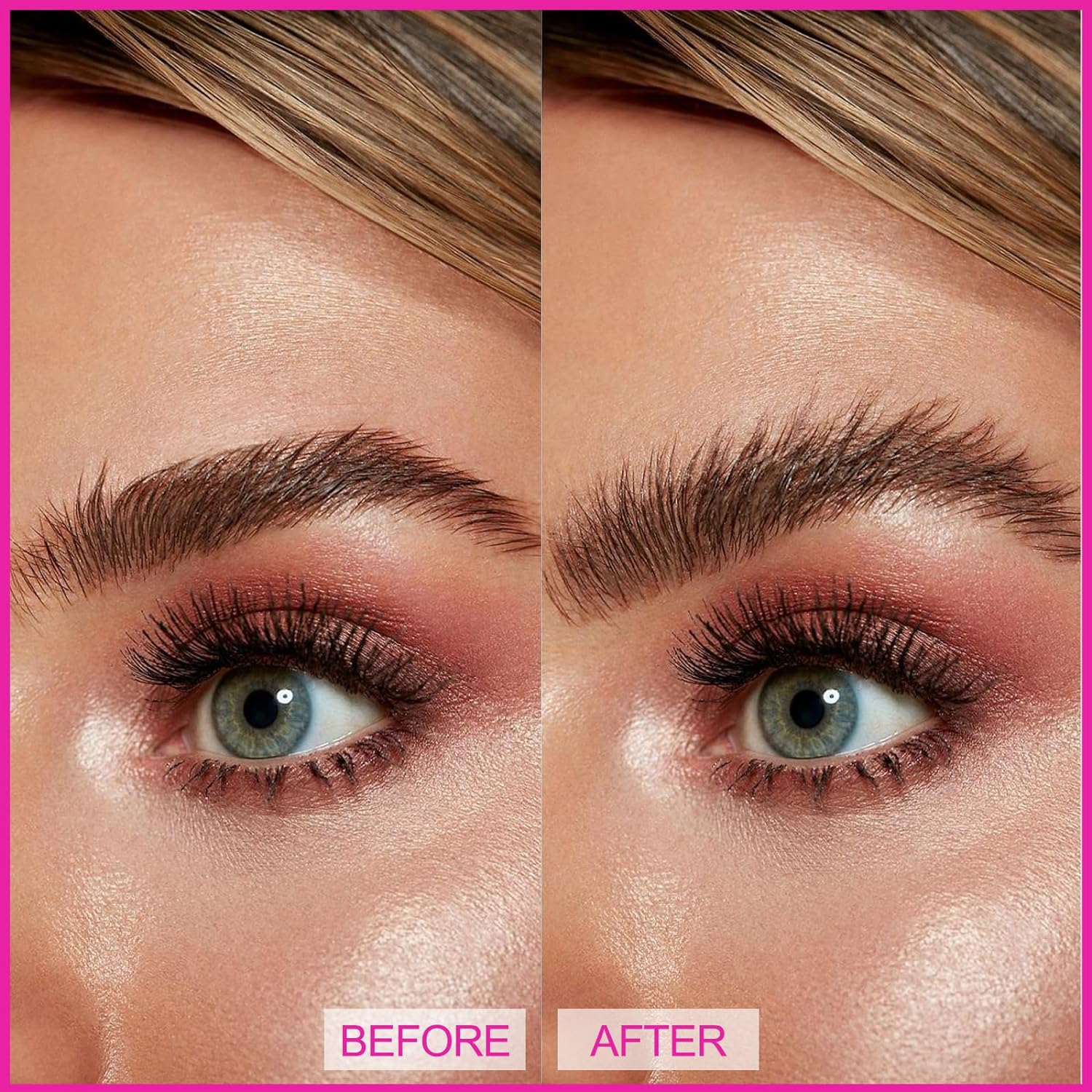 Erinde 2PC Clear Eye Brow Glue Kit, Professional Makeup Extreme Hold Eyebrow Gel, Waterproof Longwear Creates Natural Fluffy Feathered Look, with 1 Brow Razor & 1 Brush #01