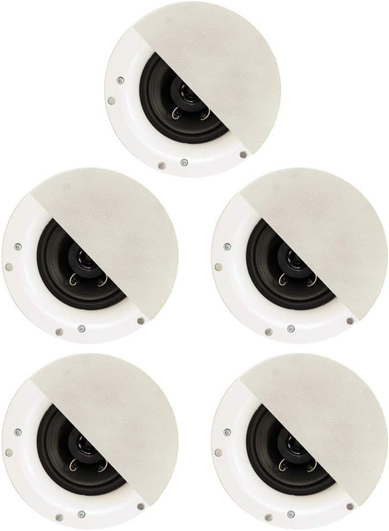 Acoustic Audio R192 Frameless in Ceiling/In Wall 5 Speaker Set 2 Way Home Theater Surround Speakers image number 4