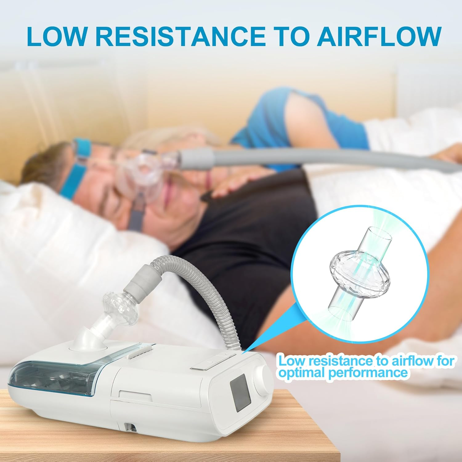 3 Packs CPAP Replacement Filter Compatible with Resmed and Dreamstation, Universal Fit-Inline Filter for 22MM Tubing and Most Machines, Ensure Super Fresh Air, Great-Value Supplied by Airsmart image number 1