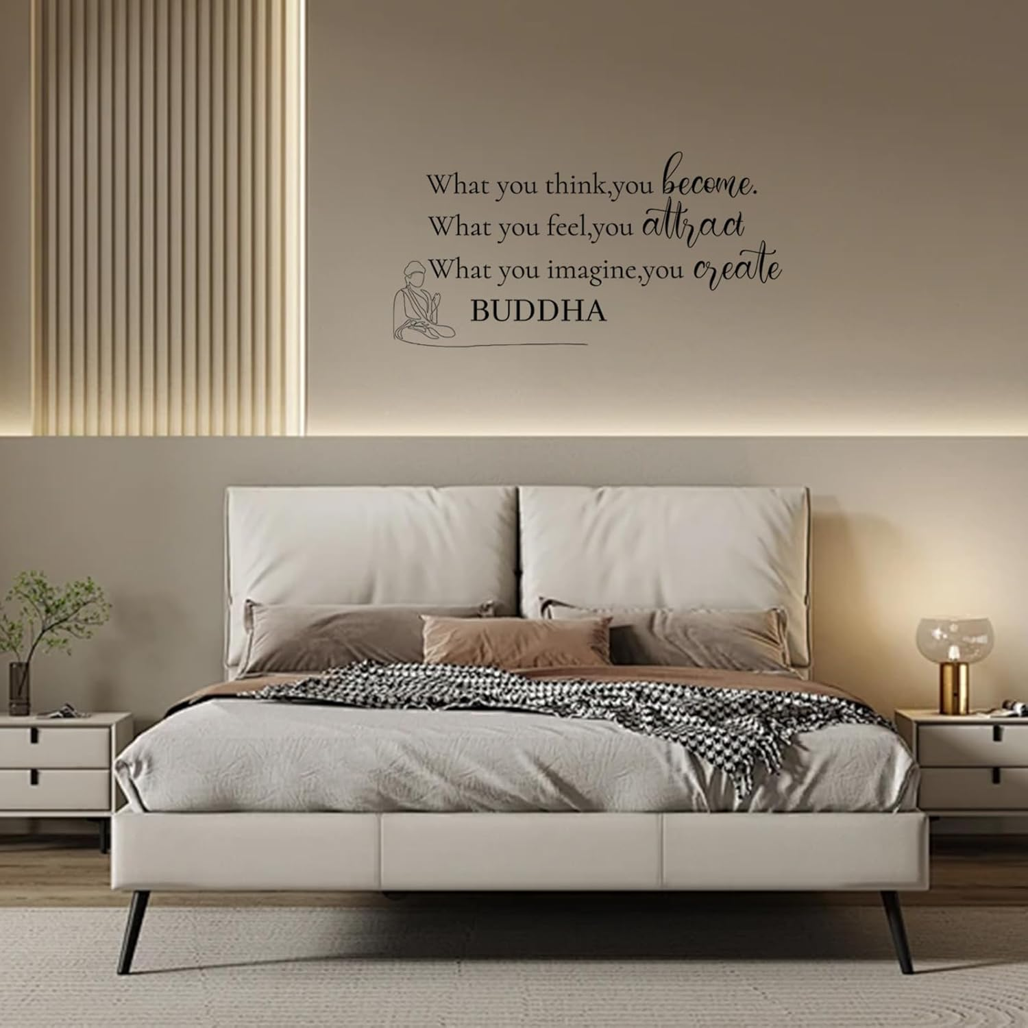 Sgphrzlt What You Think You Become Wall Decal, Inspirational Motivational Words Quotes Saying Wall Decor Stickers Peel and Stick, Removable Vinyl Art for Office Hallway Classroom Living Room image number 5