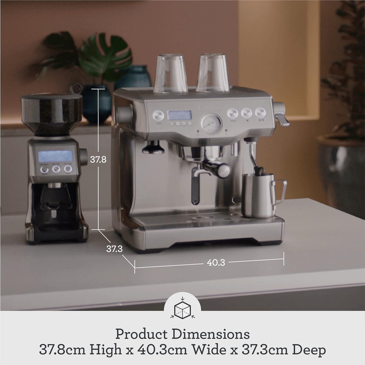 Breville the Dual Boiler Espresso Machine, BES920BSS, Brushed Stainless Steel image number 6