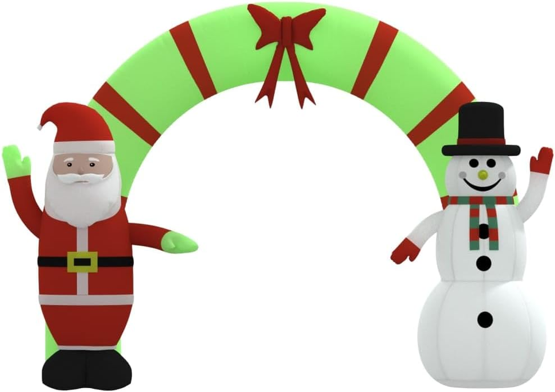 Christmas Inflatable Santa Snowman Arch Gate LED 270 Cm Holiday Decor Outdoor image number 1