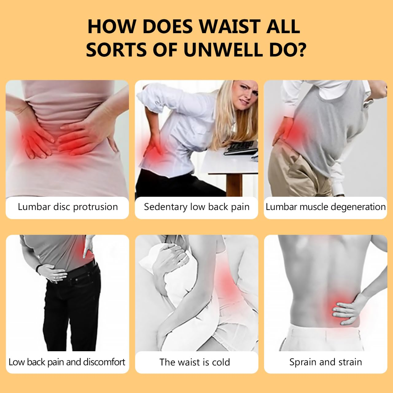 FRCOLOR Kidney Binder Waist Protector Plush Belt Belt Waist Warmer Kidney Back Support Belly Abdominal Protector Back Warmer for Warming