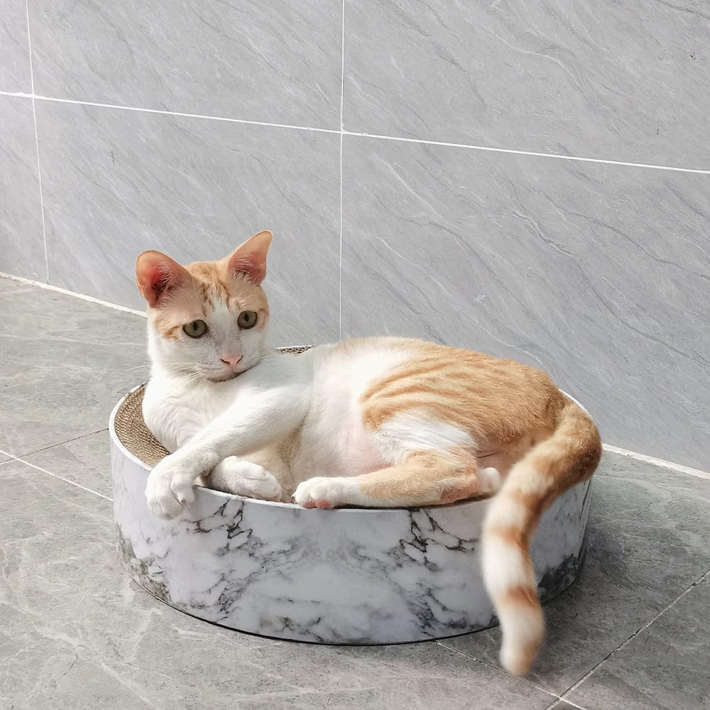 Zodiac Stone Pattern round Cat Scratcher 40X40X10Cm image number 3