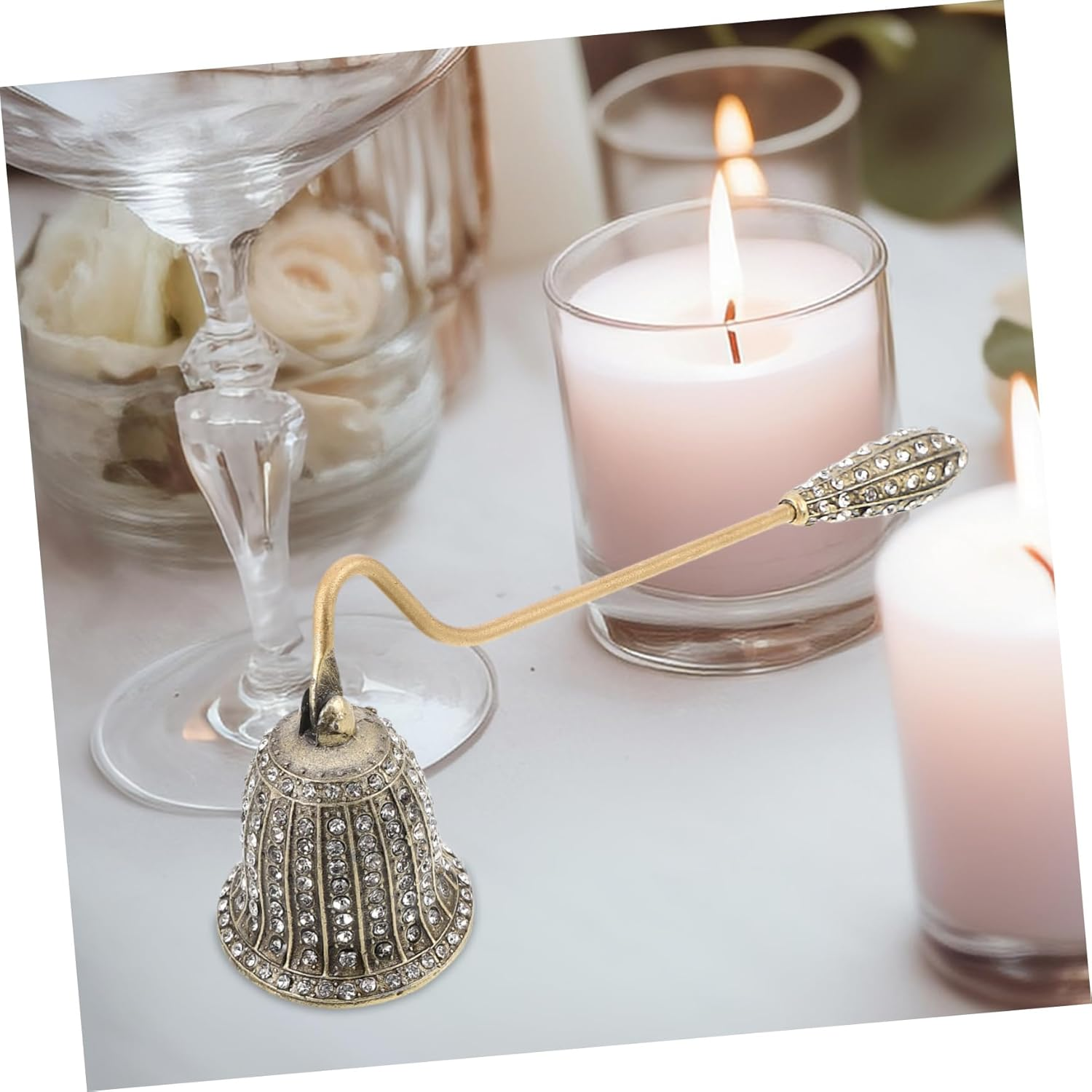 VALICLUD Elegant European Style Candle Extinguisher Retro Candle Snuffer Handheld Design for Home Decor and Romantic Settings image number 3
