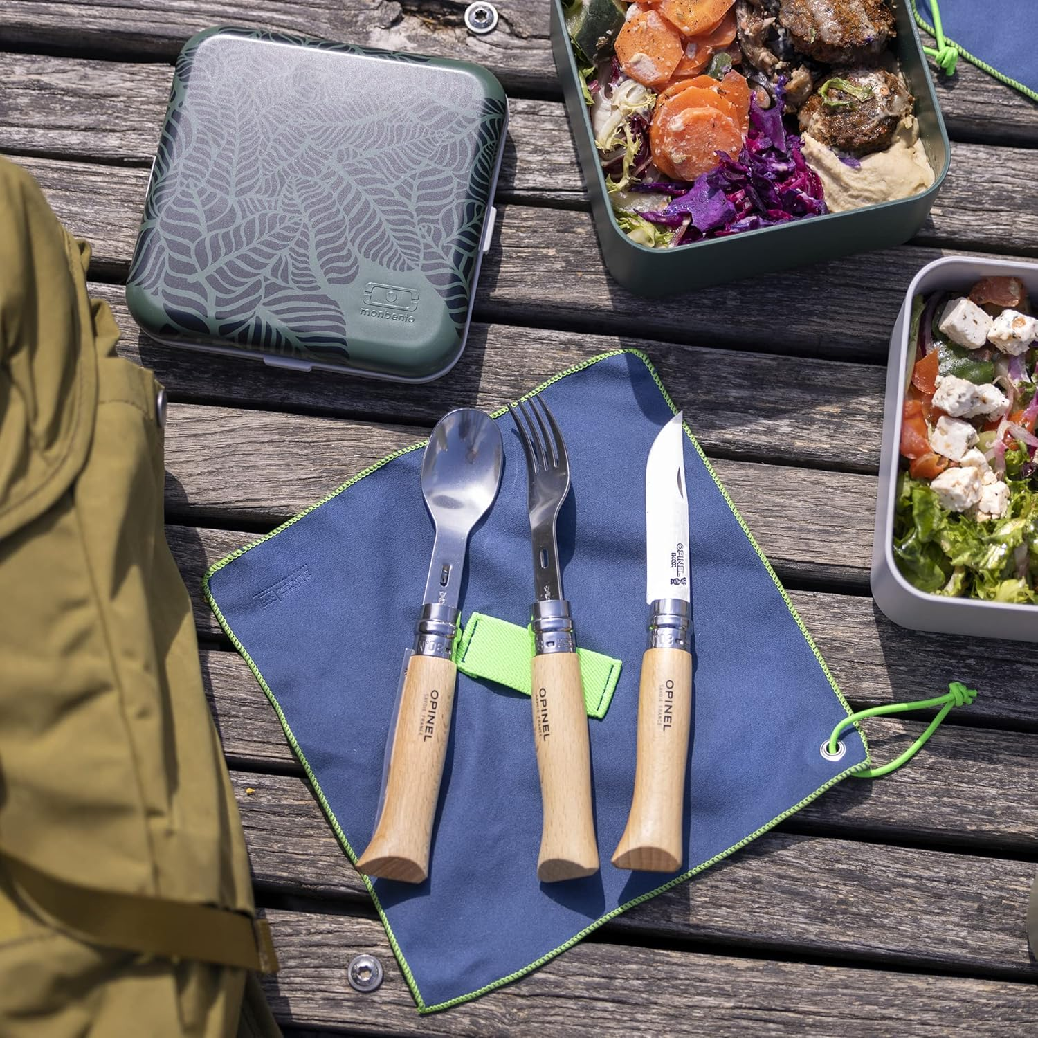 Opinel Picnic+ Complete Set W/No8 Knife S/S - Beech image number 6