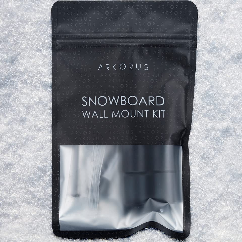 [NEW] (4 PCS) Snowboard Wall Mount Storage &ndash; Damage-Free Snowboard Hanger, Modern Floating Vertical Rack, Clip Hook Holder to Securely Store, Hang and Display Snow Boards, Gear Organizer by Arkorus image number 3