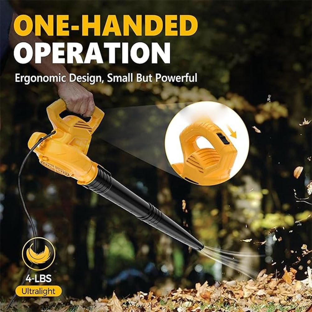 Leaf Blower Lightweight Cordless Industrial Hair Dryer Rechargeable Blowing and Suction Dual-Purpose Electric Leaf Blower Dust Removal Lithium Electric Blower for Lawn Care and Snow Blowing image number 5