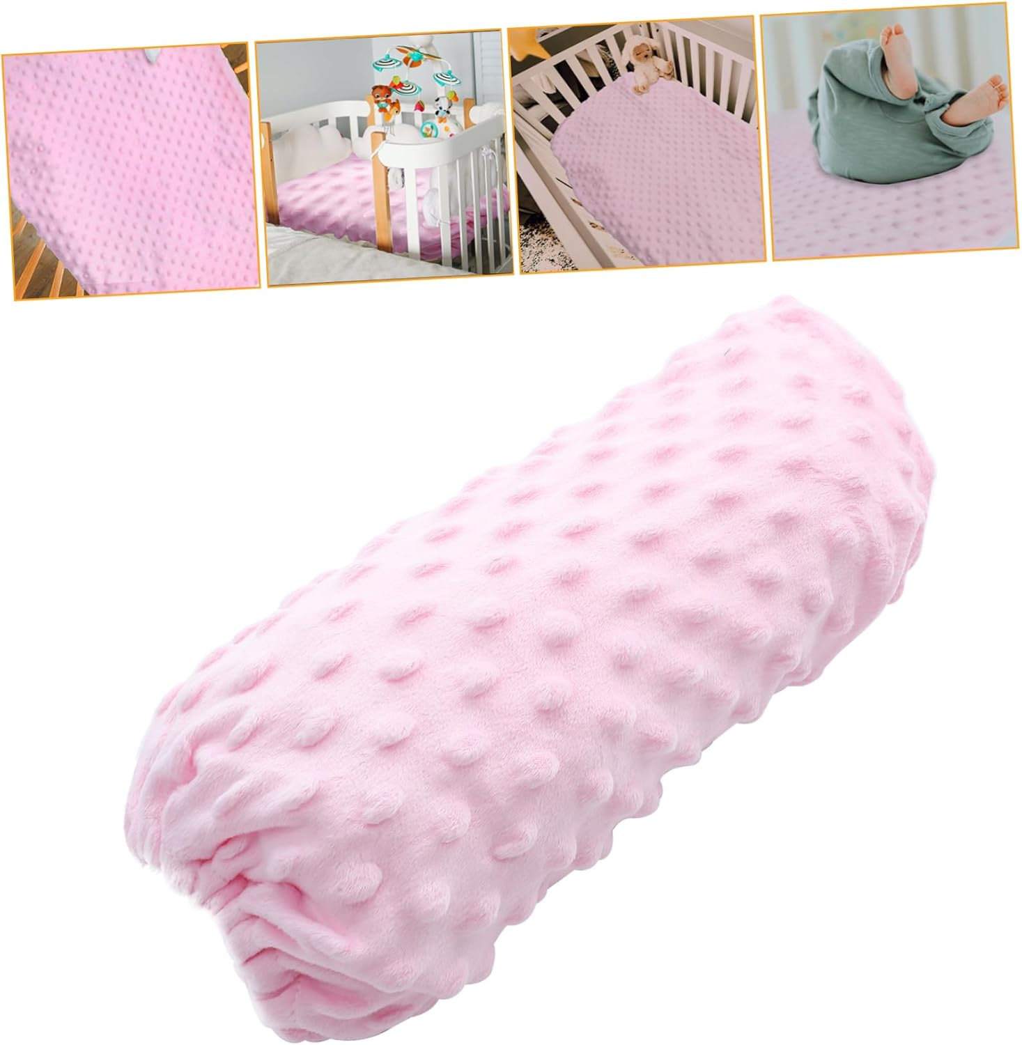TOYANDONA Pink Chemical Fiber Newborn Changing Pad Cover Changing Pad Liners Washable Changing Pad Cover Waterproof Neutral image number 4