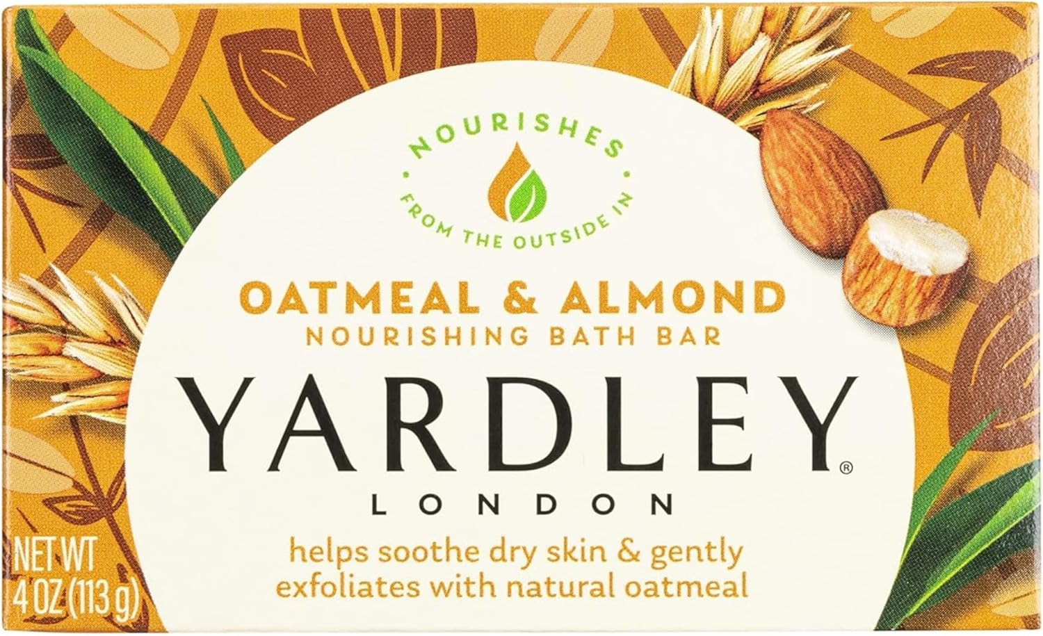 Yardley London Moisturizing Bar Oatmeal & Almond with Natural Oats 4.25 Oz (Pack of 3) image number 4