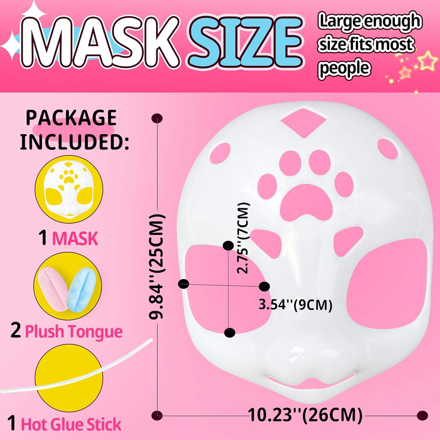 Liokoon Fursuit Head Base Furry Mask, 3D Printed Furry Accessories Therian Gear Gifts DIY for Cosplay Kawaii Costume Props image number 4