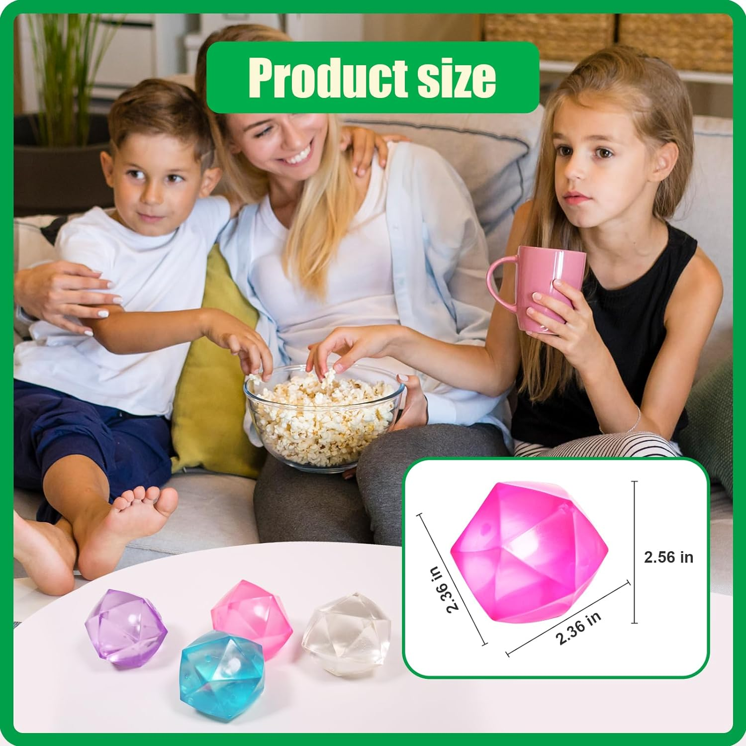 Stress Cube - Squishy Stress Balls-Sensory Fidget Toy for Your Best Mellow and Chill - Square Shape with Filling in Assorted Blue Pink Purple White - Age 3 to Adult - Pack of 1 (White) image number 3