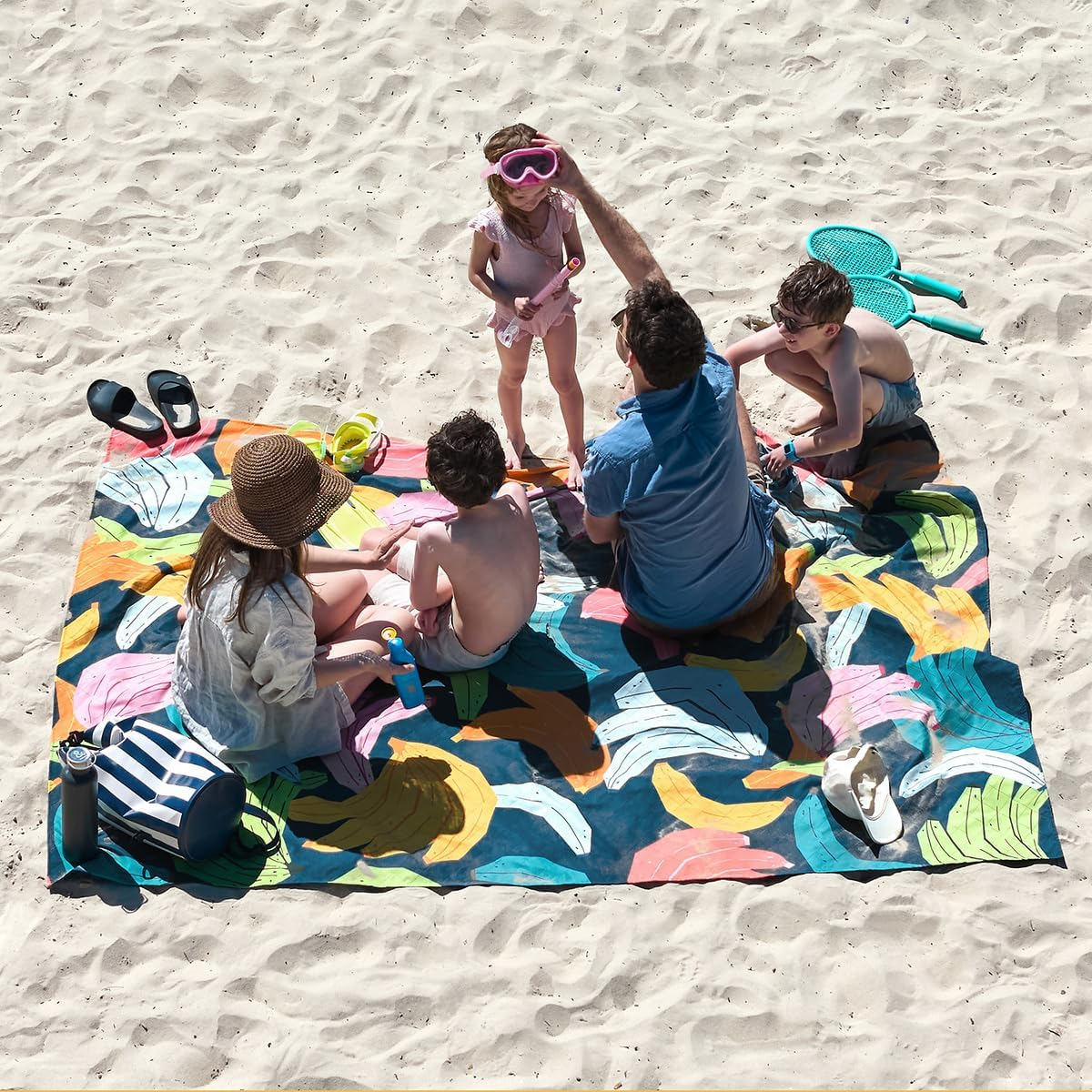 Dock & Bay Picnic Blanket - Quick Dry & Water Resistant - 100% Recycled Materials - Large (66X66) - Banarama