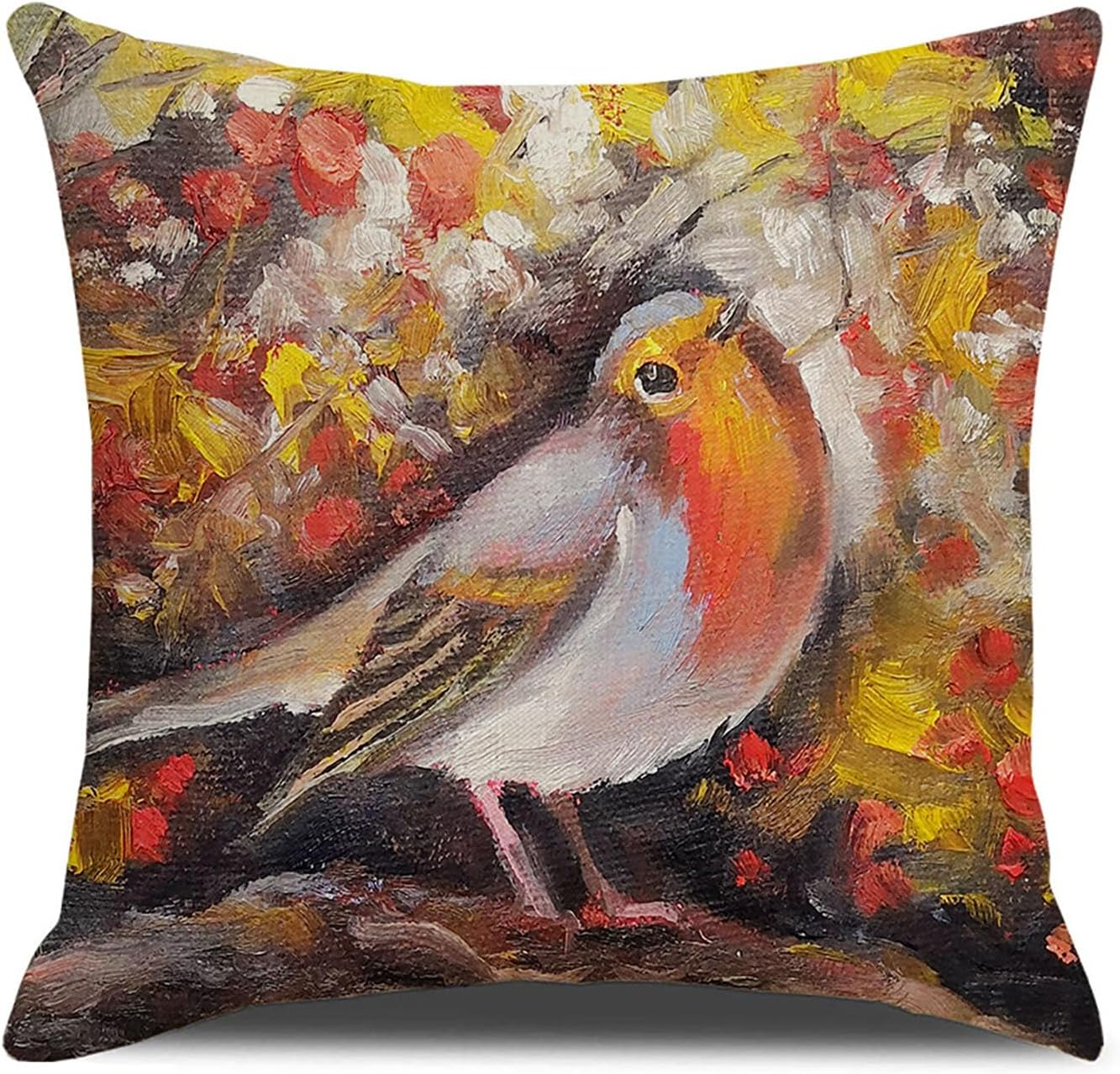 Home Decorative Throw Pillow Covers - Set of 4 Soft Throw Pillow Covers Cushion Case for Sofa Living Room Indoors Outdoors 18X18 Inch (Dark Blue)