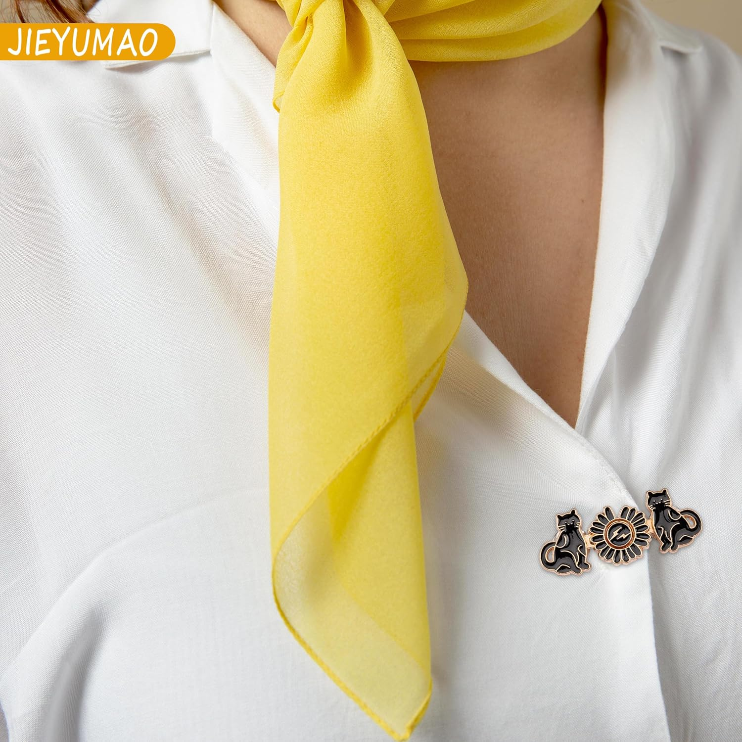 JIEYUMAO Pant Waist Tightener, 16 Sets Adjustable Waist Buckle Extender Set, 8 Styles Reusable Flower Jeans Button, No Tool No Sewing Required Pants Clips for Jeans Skirts