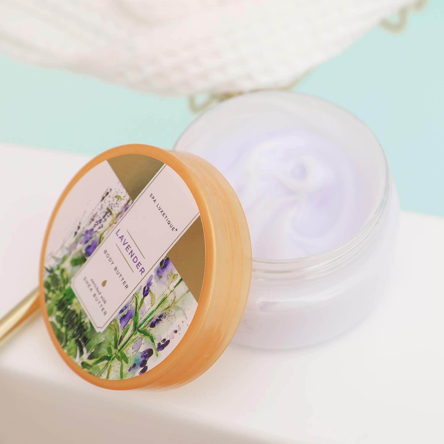 SPA LUXETIQUE Bath Gift Set, 8-Piece Spa Set, Birthday Gift, Lavender Scent, Wellness Set for Women, Care Set with Decorative Bathtub, Gifts for Women, New Year Gifts, image number 3