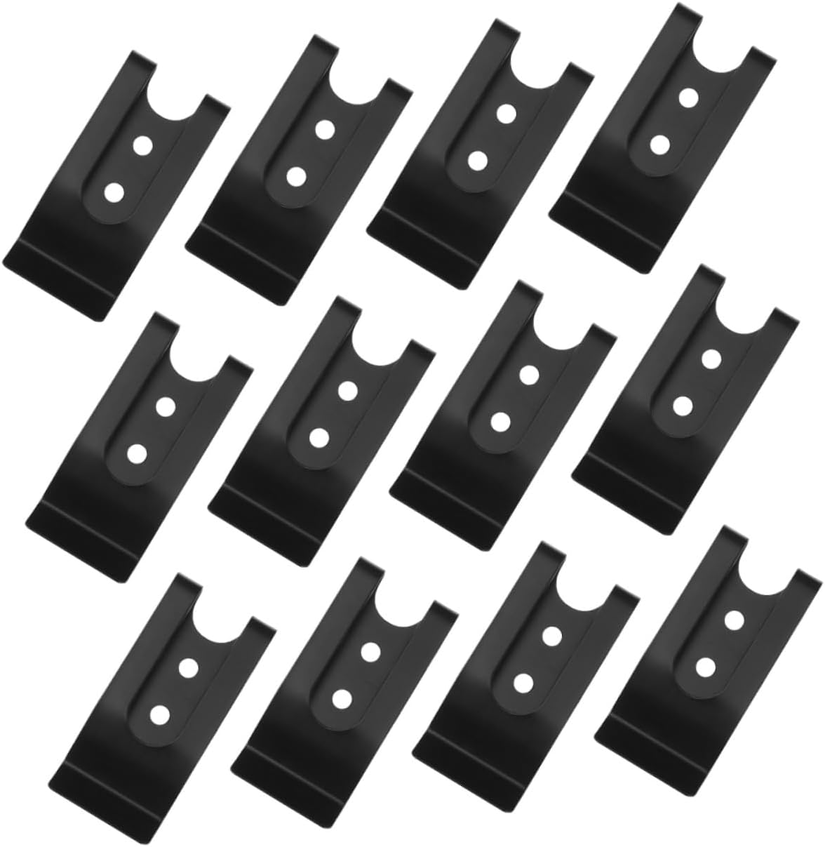 Minkissy 12Pcs Slotted Back Clip Metal Belt Clip for Phone Attachment Fit Pouches Sheaths Running Belt Leather image number 6