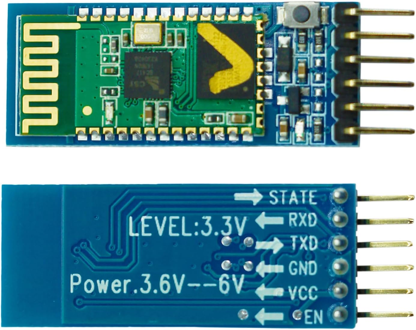 DIGISHUO 2Pcs HC-05 Wireless RF Serial Transceiver Module 6Pin RS232 TTL Board Communication BT Module for Arduino image number 3
