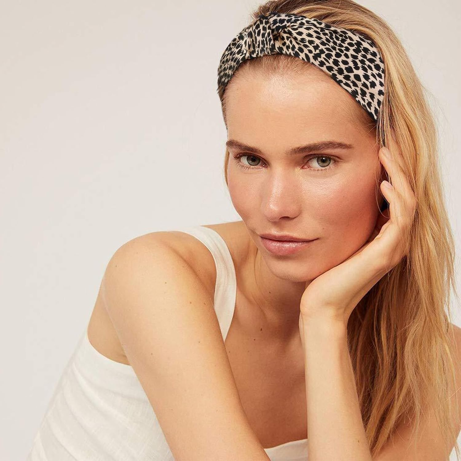 Pack of 3 Headbands for Women, Headband Women'S Vintage Hair Band, Women'S Fabric Headband, Leopard Print Headband, Fashionable Cute Headband for Women'S Hair image number 5