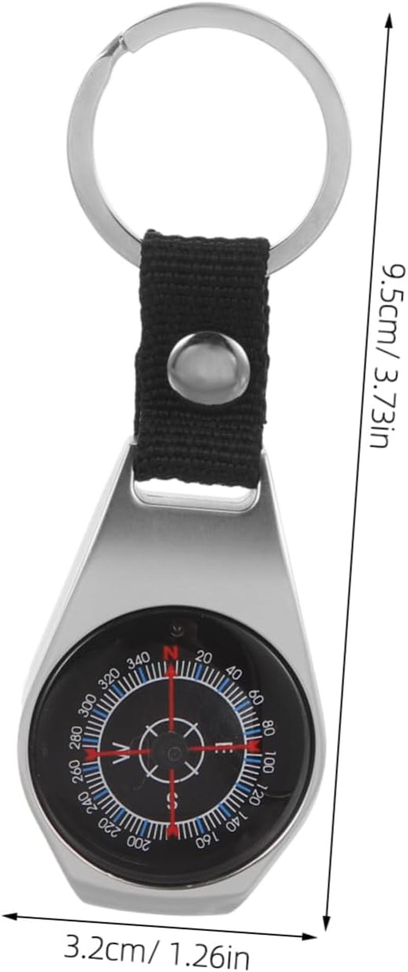 Carabiner Compass Pocket Compass Keychain Compass for Men Mini Compass Outdoor Keychain Compass Camping Accessory Compass Hiking Small Compass Zinc Alloy image number 5