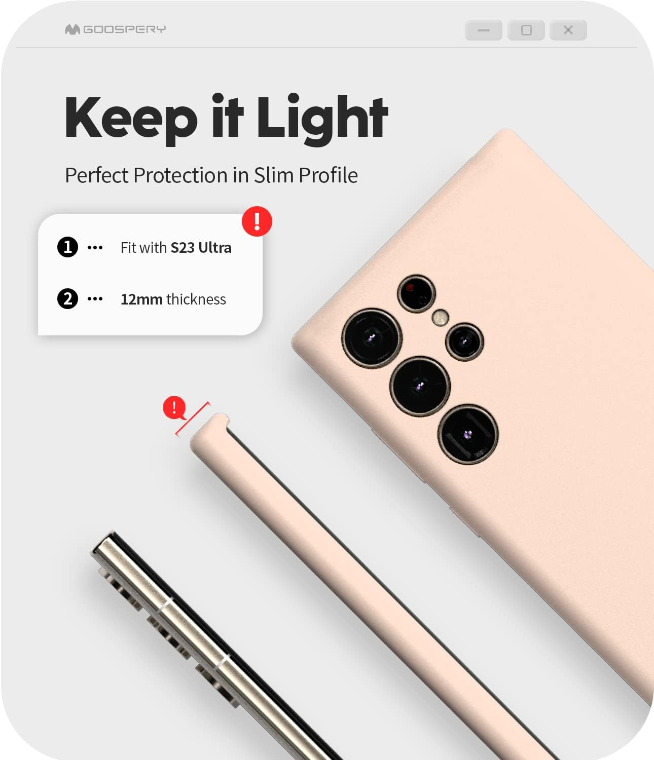 GOOSPERY Liquid Silicone Designed for Galaxy S23 Ultra Case Silky-Soft Touch Full Body Protection Shockproof Cover Case with Soft Microfiber Lining - Pink image number 5