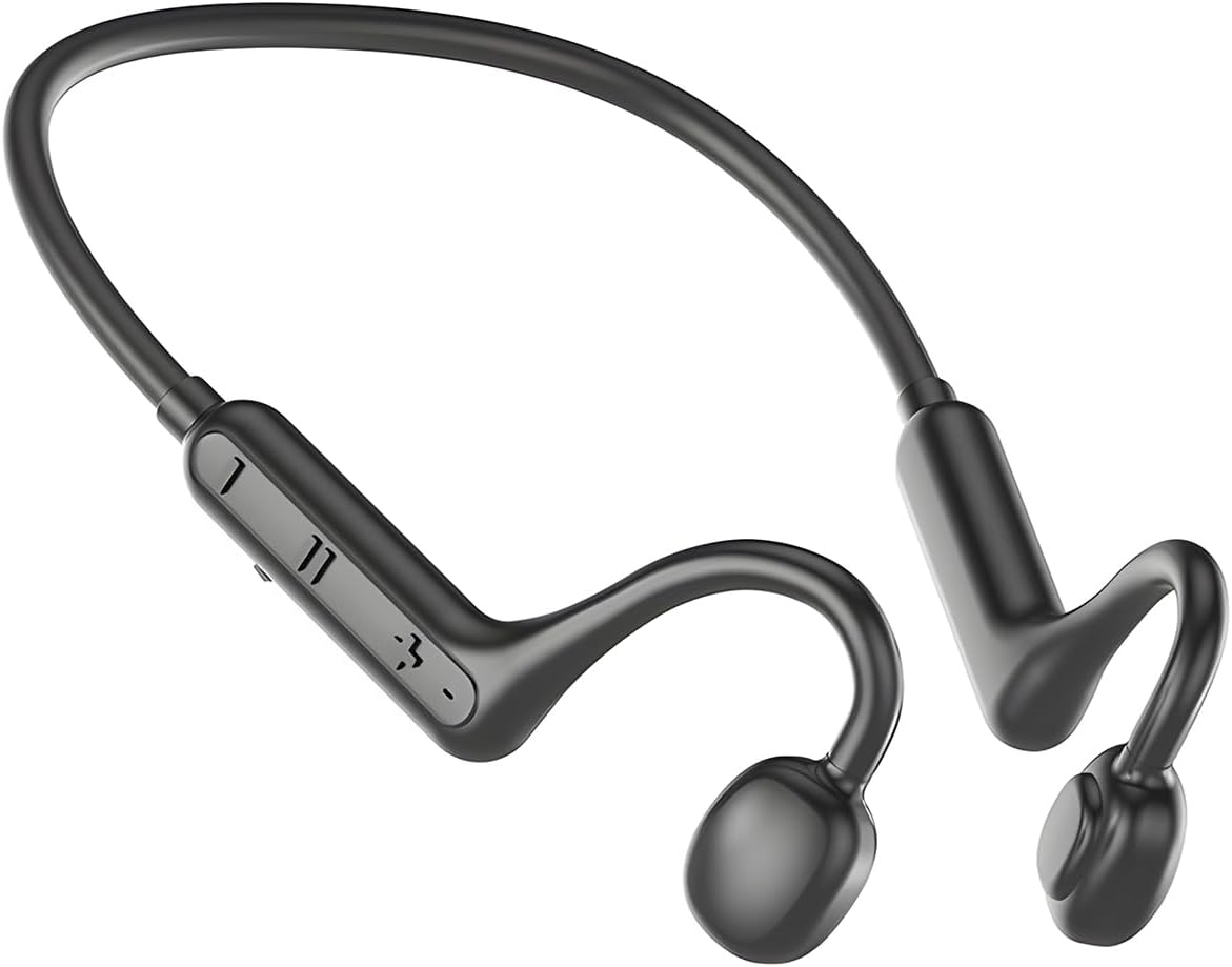 Sangcca Bone Sound Headphones Bluetooth 5.1 Wireless, Open-Ear Bone Conduction Headphones with Microphone, Bone Conduction Headphones for Running, Cycling, Fitness, Work, 10H Battery, Lightweight image number 3