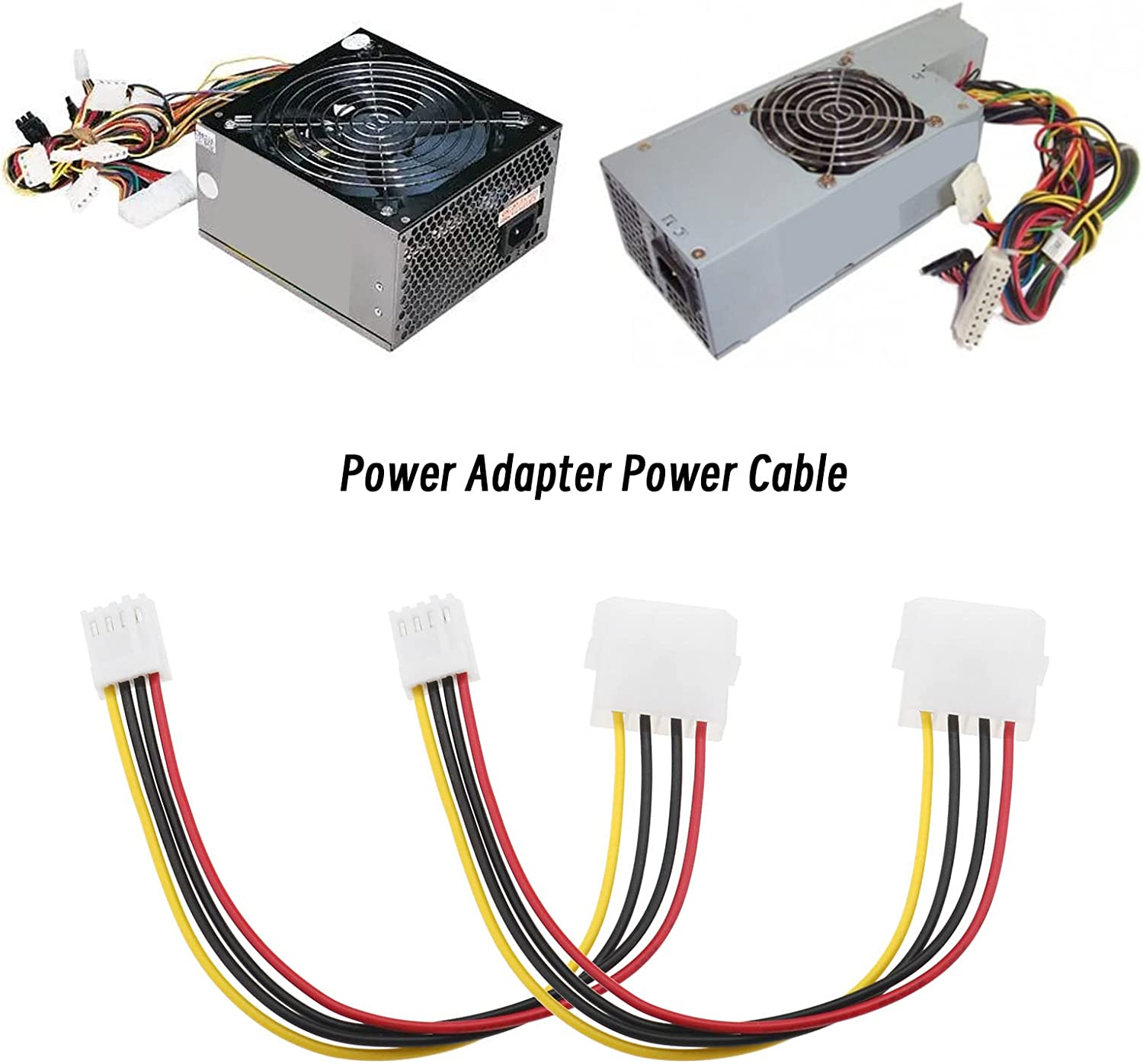 SING F LTD 5Pcs Molex 4 Pin to Floppy 4 Pin Power Cable PC Computer Connector Power Extension Cable Lead Adapter Joiner Coupler 20Cm image number 1