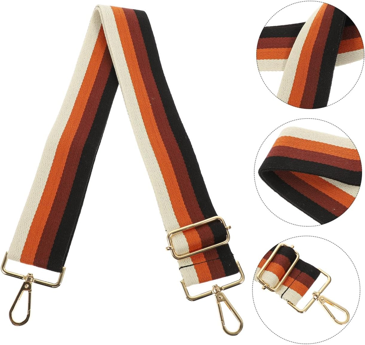 KONTONTY Wide Shoulder Bag Cotton Cloth Tote Adjustable Strap Replacement for Travel Bags for Women