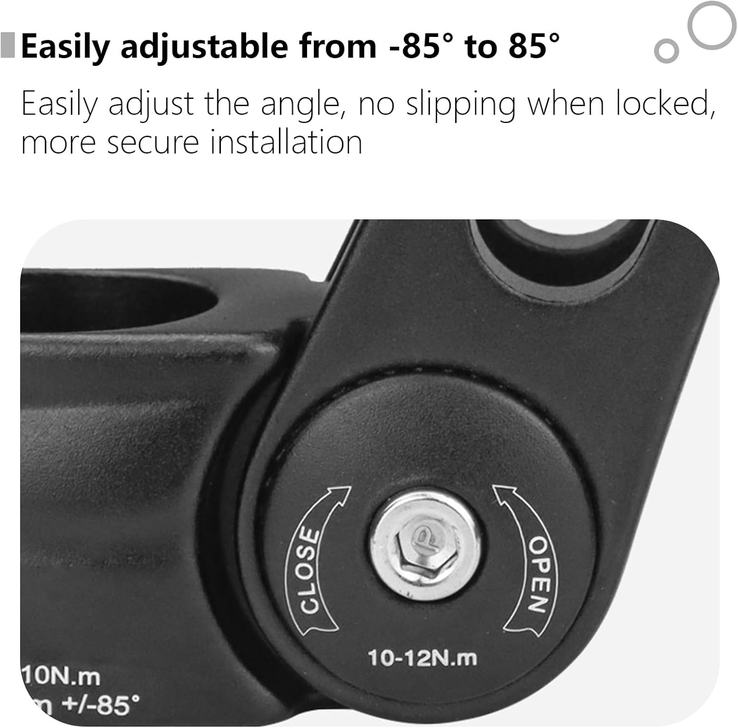 'OSAGIE Bike Stem, Aluminum Alloy MTB Stem, Adjustable Mountain Bike Stem for 28.6Mm (1-1/8'') Handlebar of Bicycle, Road Bike, MTB, BMX, Cycling' image number 3