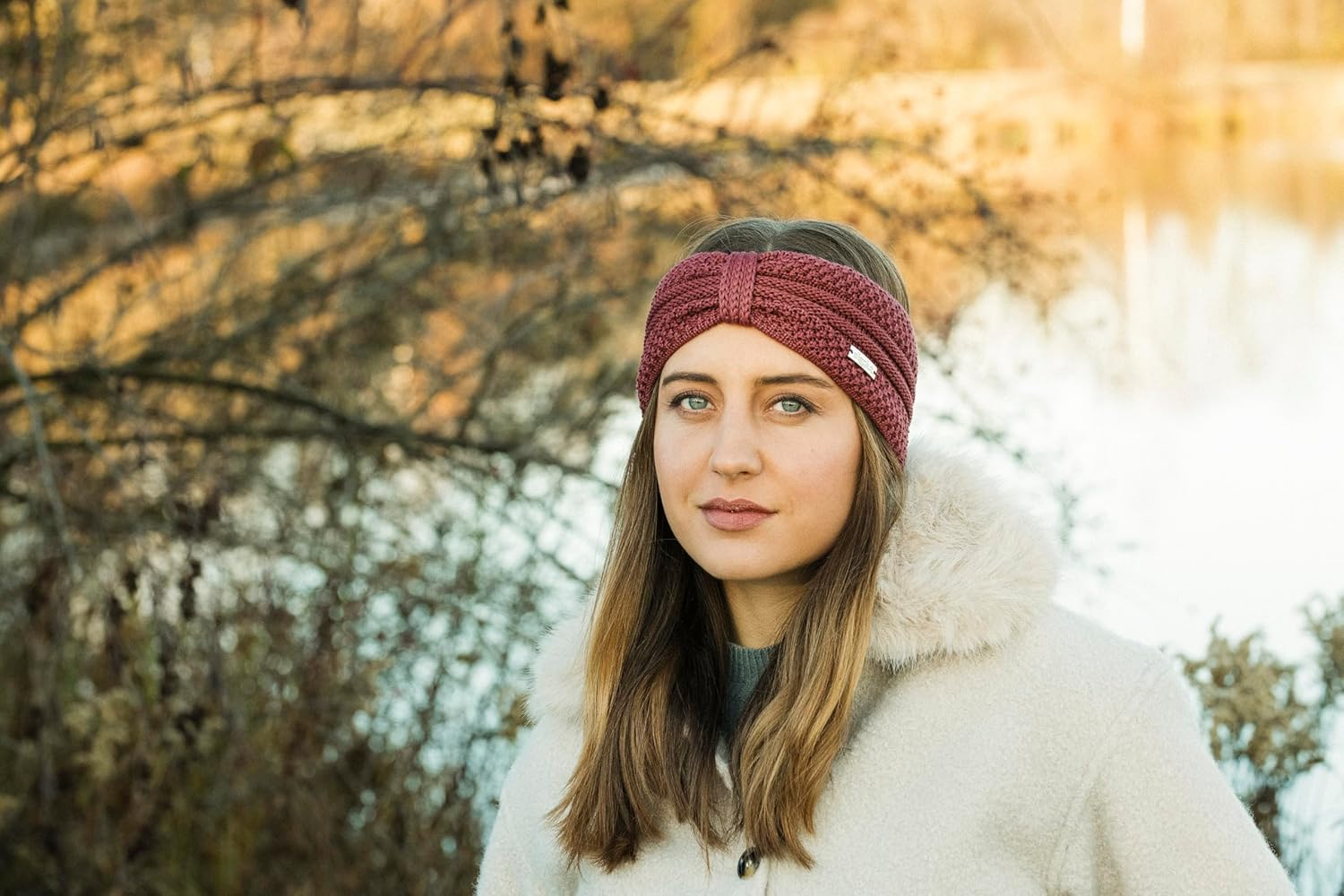 Eisglut Esmeraldal Women'S Merino Headband Made in Germany, Blush image number 4