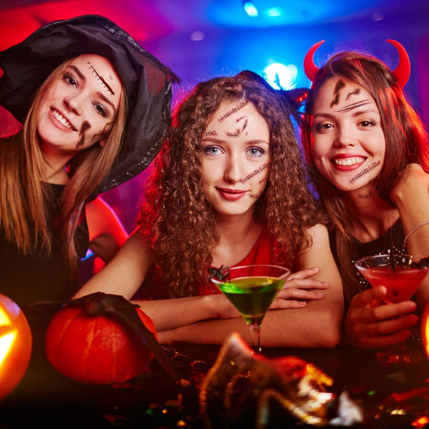 20 Scar Tattoo Stickers, Creative Simulation Tattoo Stickers, Role Play, Makeup Party Supplies, Waterproof Tattoo Stickers image number 4