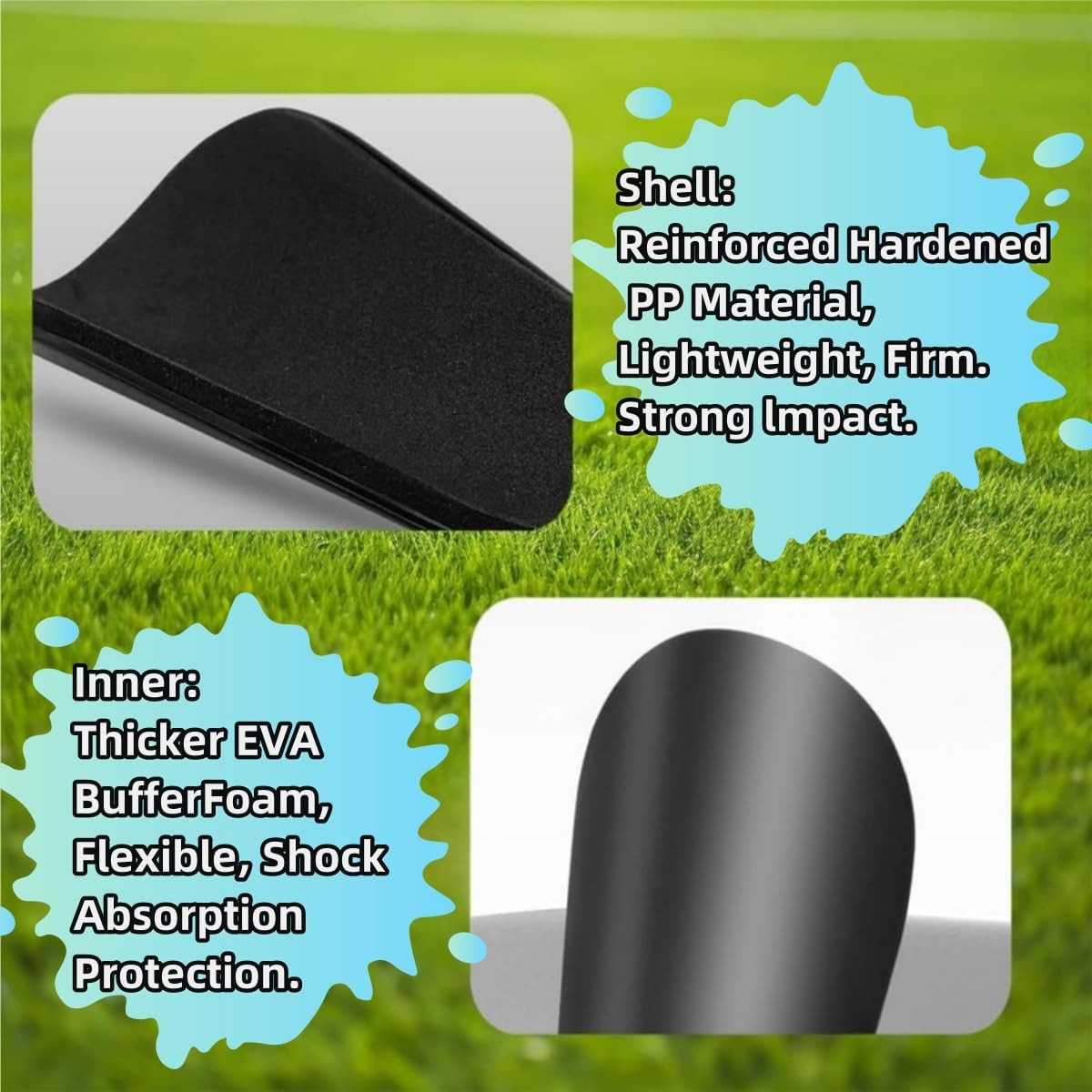 Jindizi Football Super Mini Leg Guard, Anti-Slip Small Protective Equipment Shin Guard, Suitable for Teenagers and Adults, Light and Comfortable, 2 Pcs image number 1