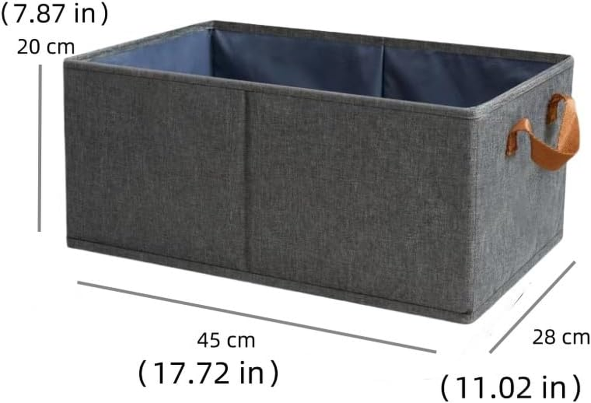 YNTCHENG Pack of 6 Large Capacity Storage Bins Closet Organizer System,Sturdy Foldable Storage Boxes,Shelf Organizer Shelves Basket Storage Bin with Handles for Organizing Clothing,Sheets,Toys image number 2