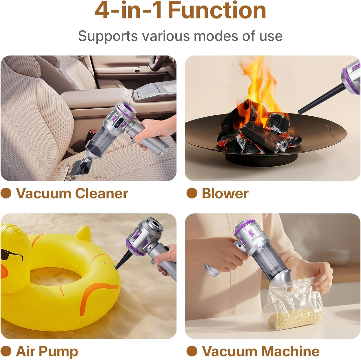 OWLKELA Car Vacuum Cleaner, Powerful Cyclonic Suction USB Rechargeable Portable Handheld Mini Vacuum Cordless with Brushless Motor &ndash; for Pet Hair, Car, Home, Office, Kitchen image number 1