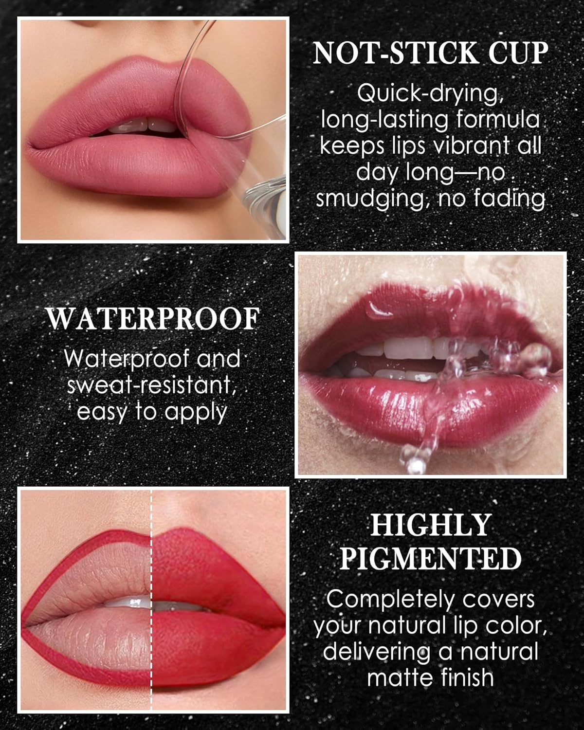 Matte Lip Liner Waterproof, Long-Lasting Smudge-Proof Lip Mark Pencil, Highly Pigmented Liquid Lipstick, Smooth Moisturising Lip Liner Pencils, Lip Gloss, Natural Tattoo Effect, 02# Burgundy image number 3