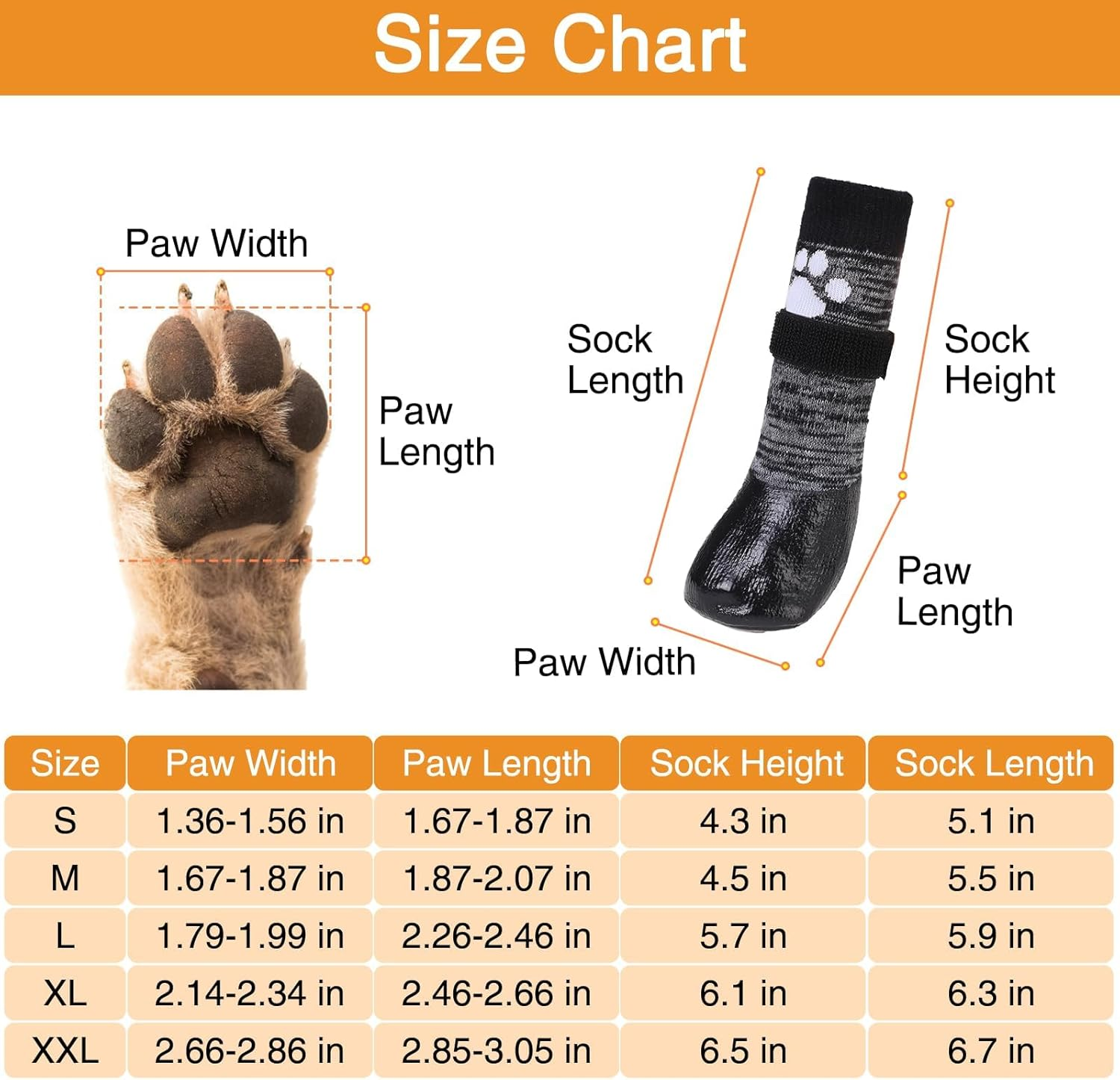 KOOLTAIL Non Slip Dog Socks to Prevent Licking Paws for Hardwood Floors, Dog Boots Shoes for Hot/Cold Pavement with Grippers Traction Control, Waterproof Paw Protector for Small Medium Large S image number 1