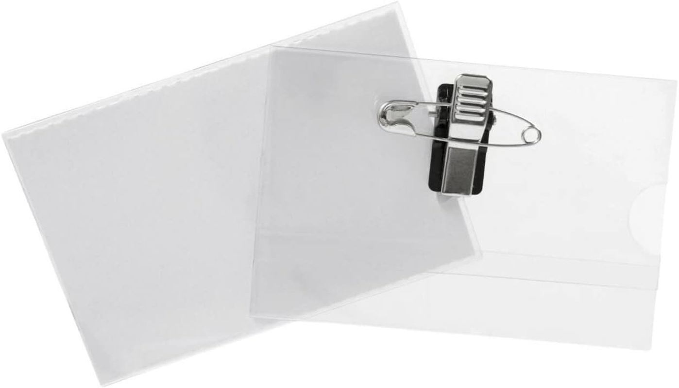 REXEL 90051 ID Recycled Convention Card Holder with PIN,BX50 image number 1