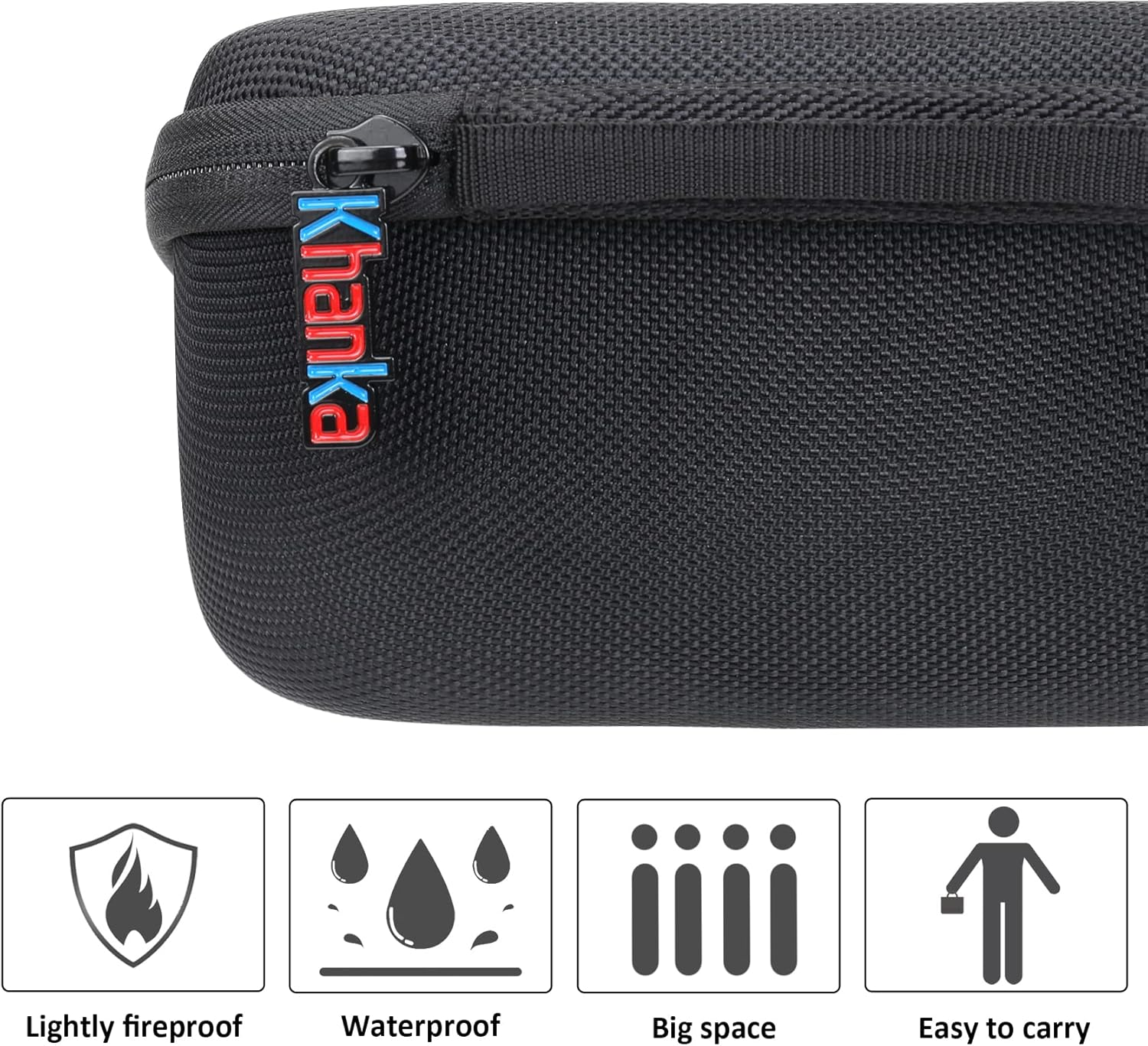 Khanka Hard Travel Case Replacement for Brother P-Touch PT-D210 PTD220 Home/Office Everyday Label Maker, Case Only (Black)