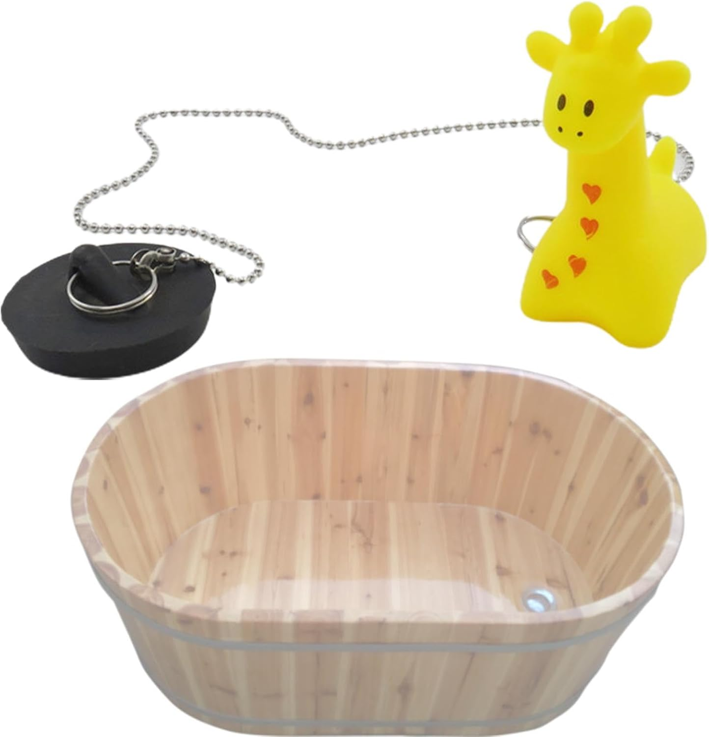 Rubber Bath Plug and Chain - Bath Plug with Chain Rubber | Floating Bath Tub Stopper and Chain | Cartoon Univeersal Drain Stopper Plug | Rubber Floating Bath Tub Stopper, Bathroom Sink Drain Stopper - B image number 3