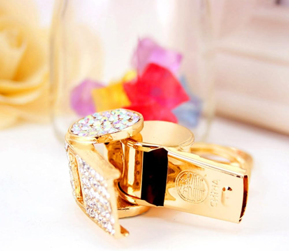 2Pcs Gold Diamond Metal Bling Crystal Rhinestone Whistles with Golden Chain Lanyard Shining,Bling Whistle,Loud Sound,Sports Gift Gear for Referees,Teachers,Sports Competition,Basketball,Training