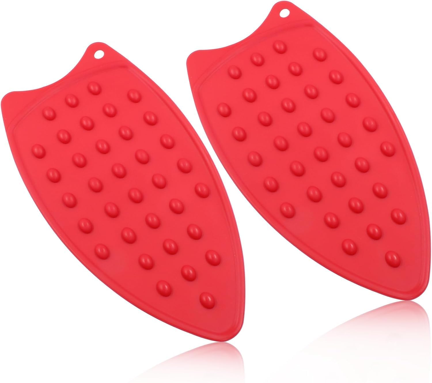 Silicone Iron Rest Pad Hot Heat Resistant Protective Pads for Iron Rest, Suitable for Ironing Board, Curling Irons & Flat Irons &ndash; 2 Pcs Red image number 3