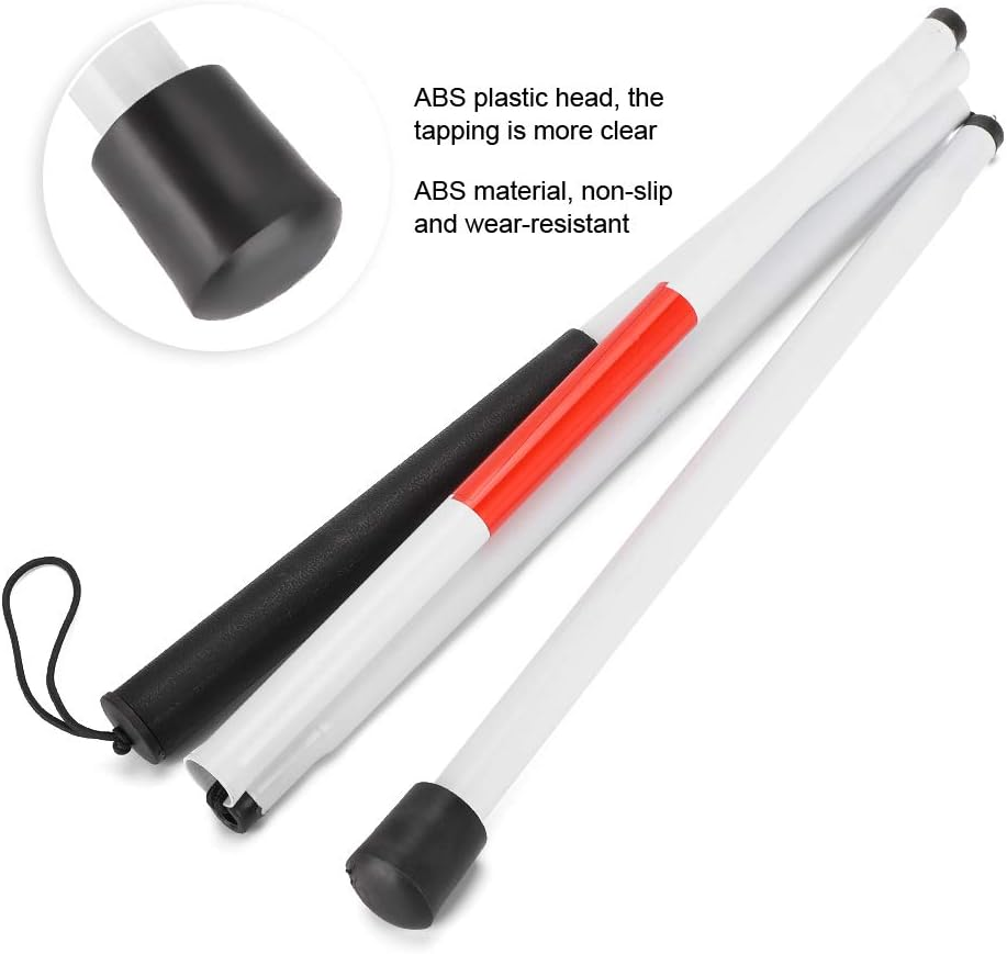 Portable Blind Stick, Blind Crutch, 48.2In Help the Blind to Walk at Night Seniors for Elderly Blind image number 3