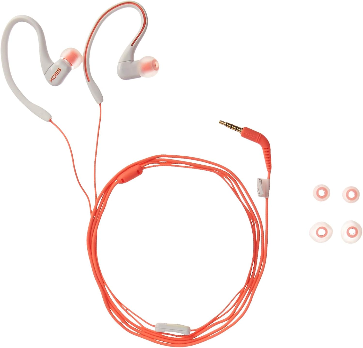 Koss Ksc32I C Sport Clip Headphones, Coral image number 2