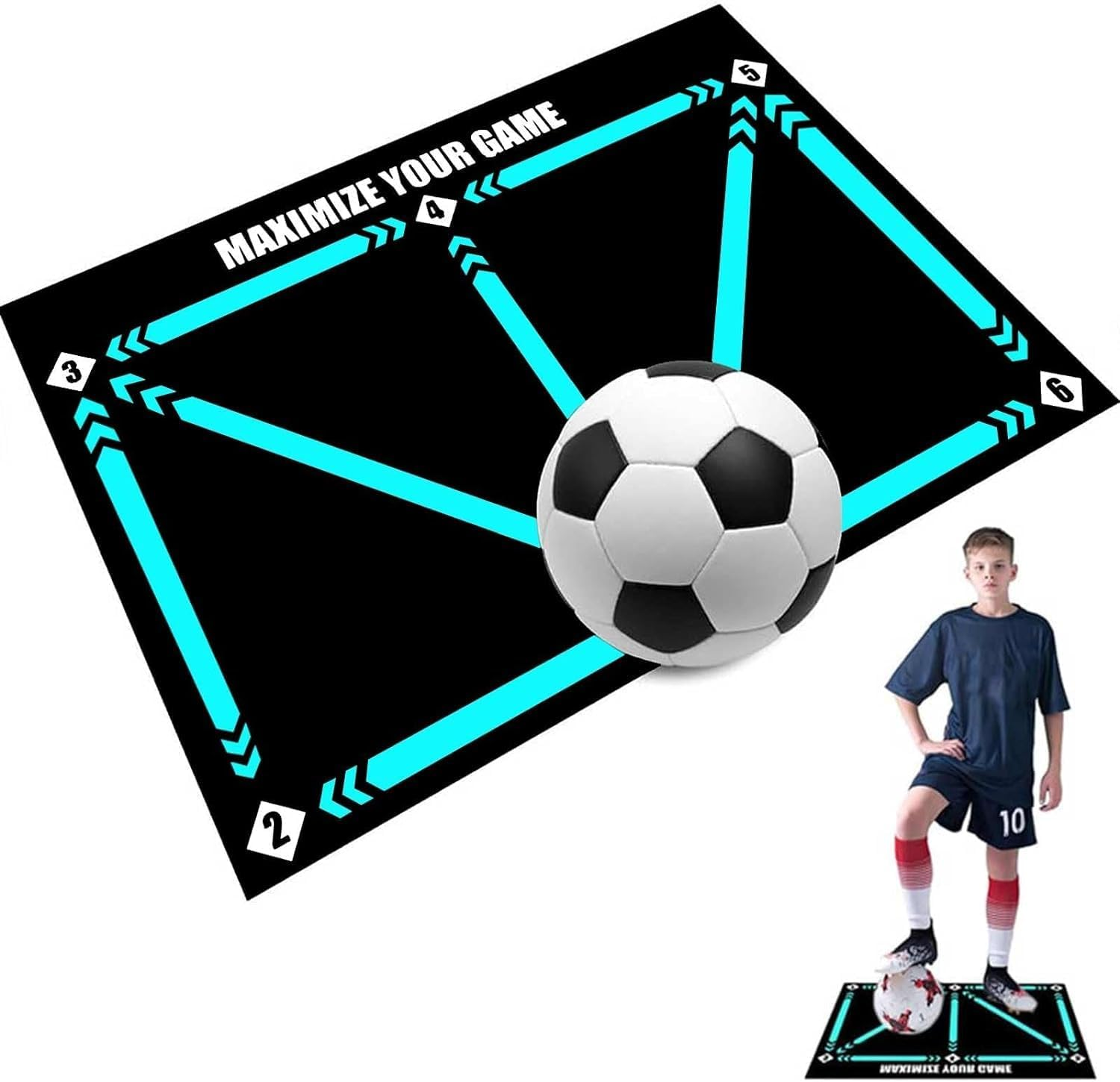 Portable Football Footstool Professional Training Mat, anti Slip Football Footstool Training Mat, Ball Control Coach Blanket