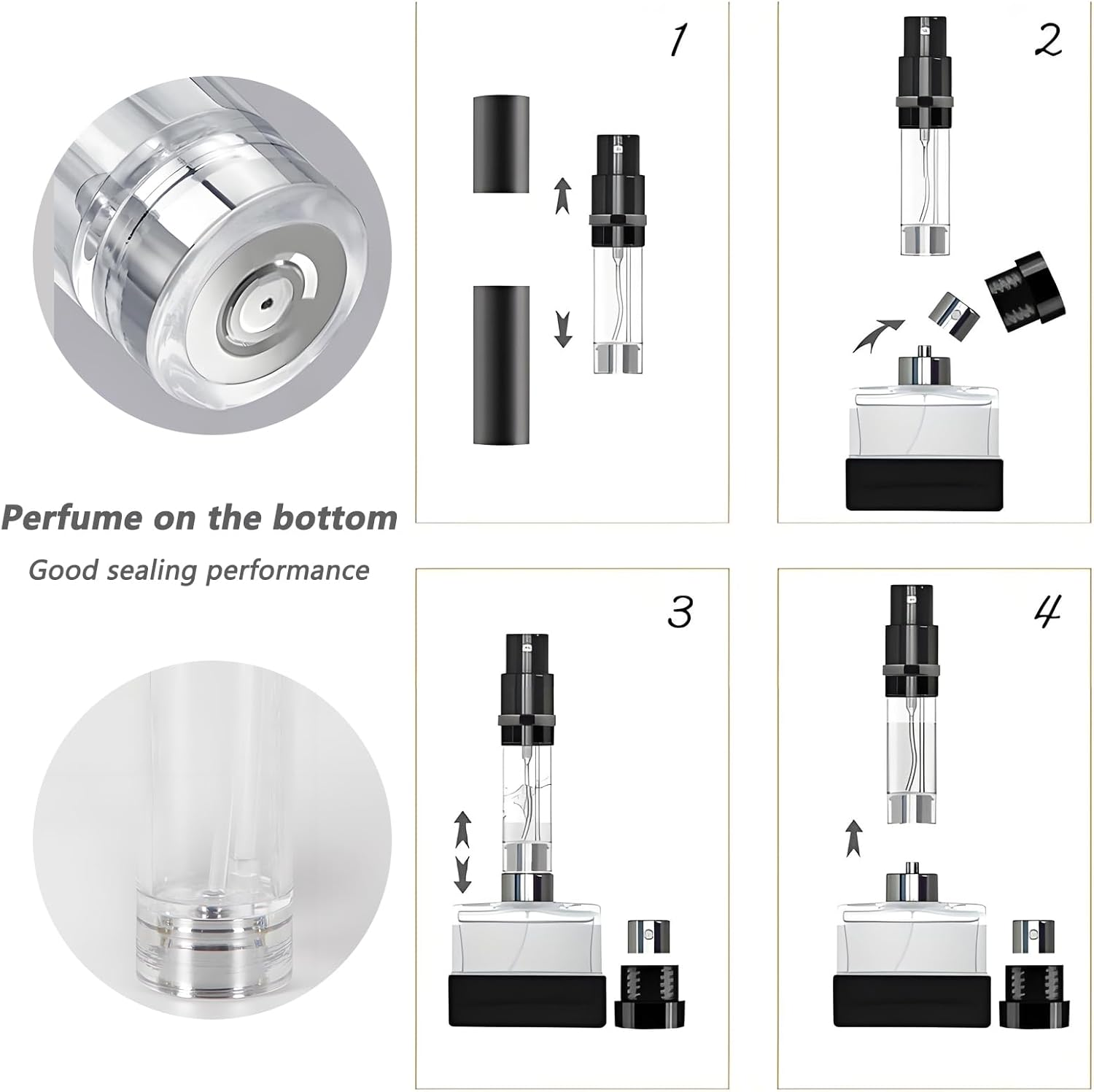 Checkzed Perfume Refill Bottle, 5ML Refillable Portable Perfume Spray Bottle for Women, Travel Mini Perfume Bottle for Purse & Perfume Atomizer image number 1