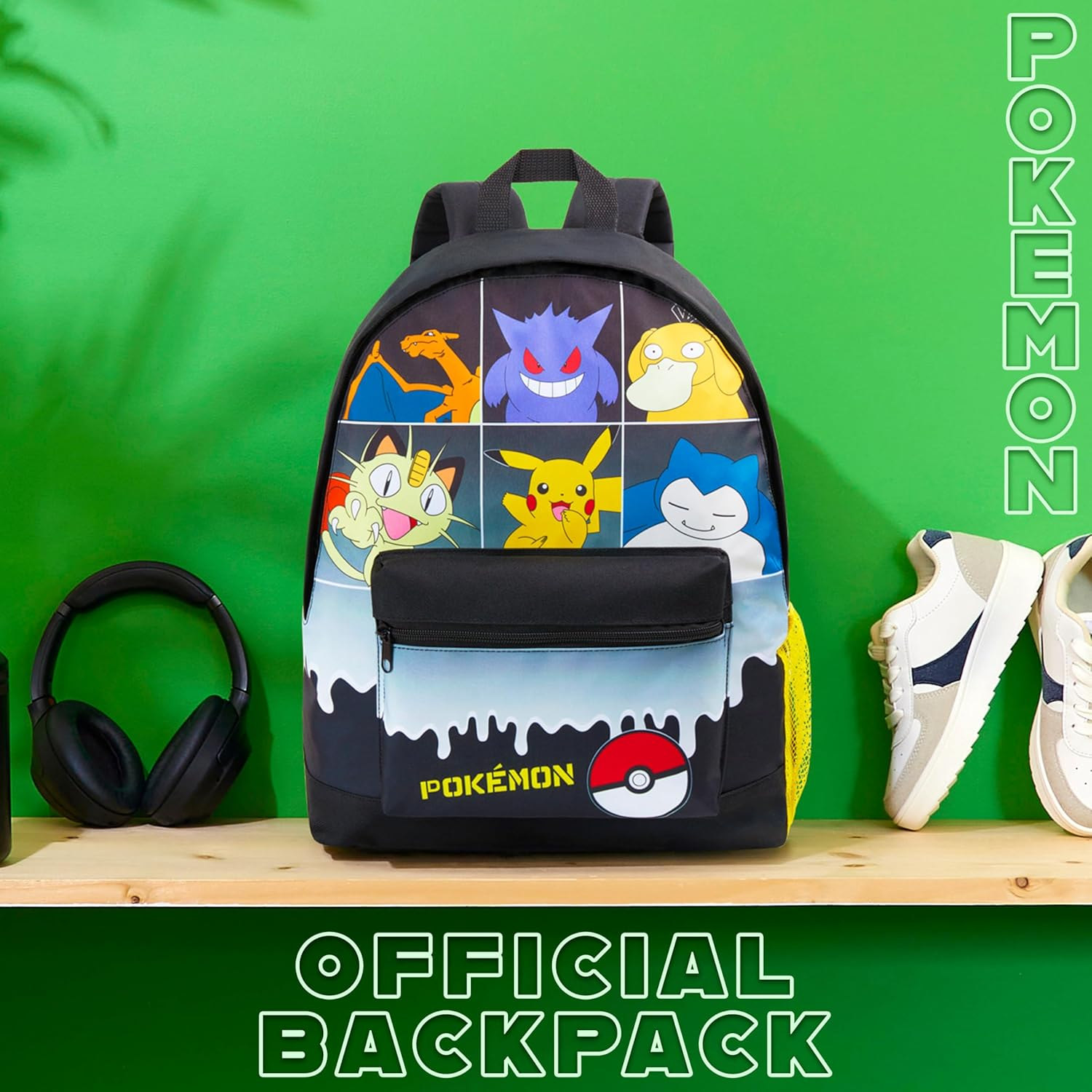 Pokemon Backpack for Kids Teenagers Pikachu Rucksack School Bag with Zipped Pockets Adjustable Straps Charizard Daypack for Travel Sports Anime Gifts image number 5