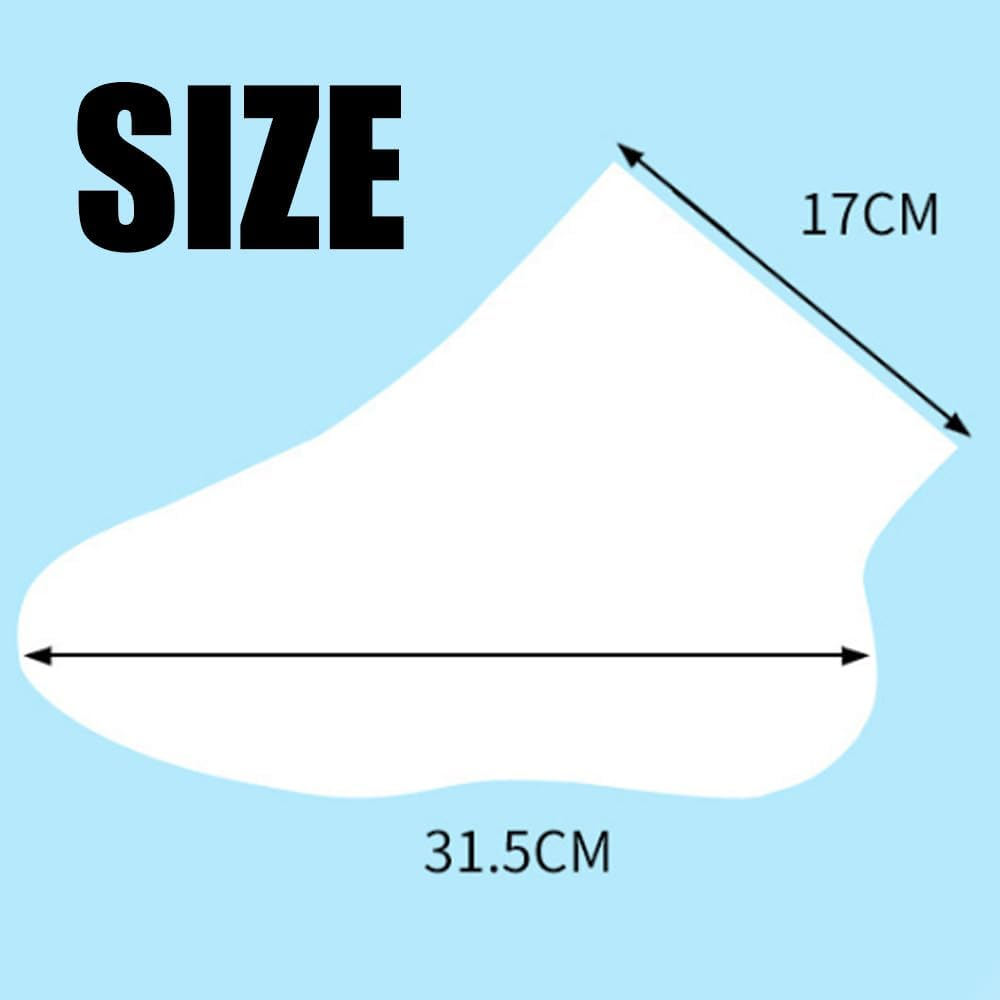 Pack of 100 Clear Plastic Disposable Boots Paraffin Bath Liner Foot Mask for Foot Pedicure Hot Spa Wax Treatment Foot Covers Bags Paraffin Foot Mask Socks image number 2