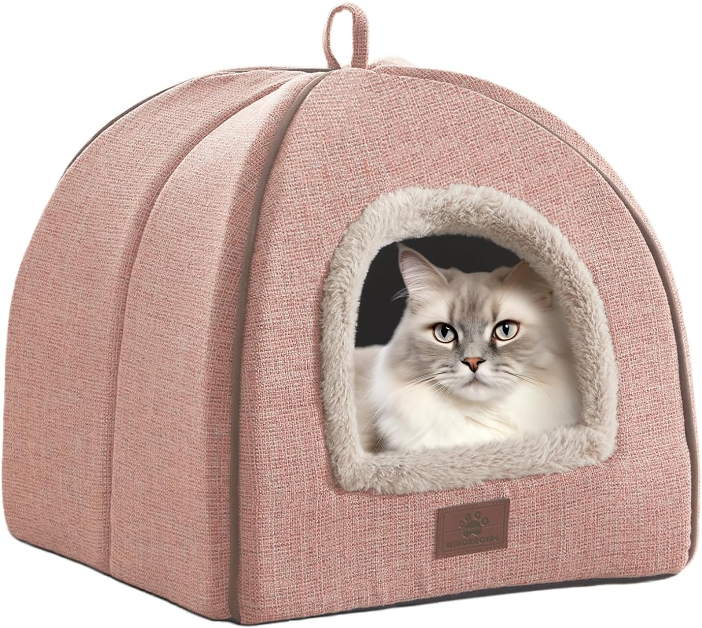 WINDRACING Cat Bed for Indoor Cats - Cat House Tent with Removable Washable Cushioned Pillow, Soft and Self Warming Kitten Beds & Furniture, Pet Bed image number 2