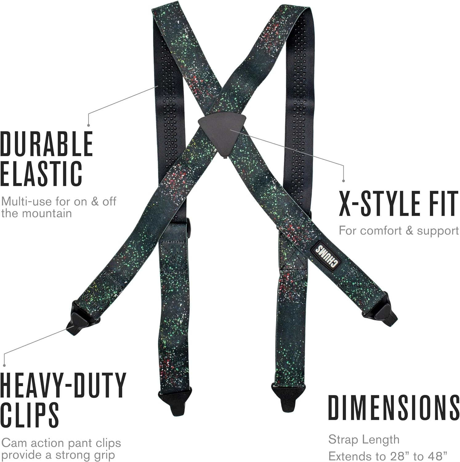 Chums Adjustable Ski Suspenders image number 4